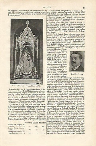 LAMINA ESPASA 18173: Nuestra Señora del Valle en Saldaña Palencia
