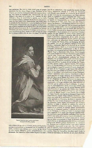 LAMINA ESPASA 12385: Santa Catalina por Andres del Sarto