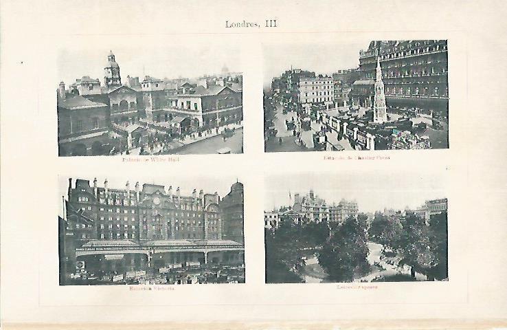 LAMINA ESPASA 1888: Vistas diversas de Londres (en total 8 imaganes)