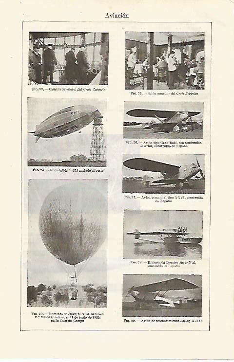 LAMINA ESPASA 19112: Graff Zeppelin Loving R111 y la reina M Cristina en la Casa de Campo