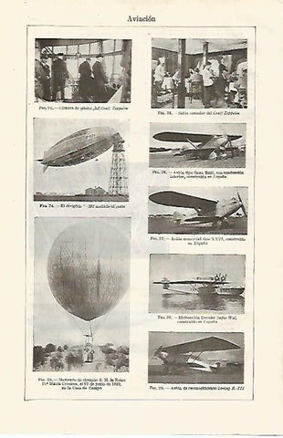 LAMINA ESPASA 19112: Graff Zeppelin Loving R111 y la reina M Cristina en la Casa de Campo