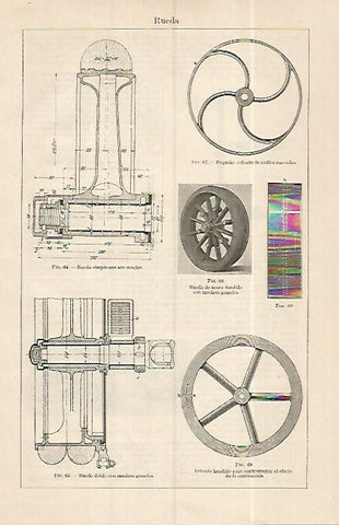 LAMINA ESPASA 19331: Ruedas y volantes