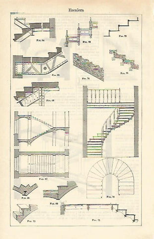 LAMINA ESPASA 16557: Tipos de escaleras