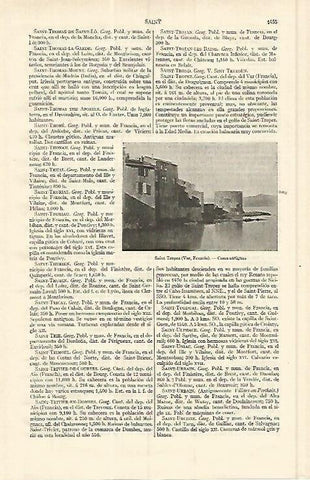 LAMINA ESPASA 17225: Casas antiguas de Saint Tropez