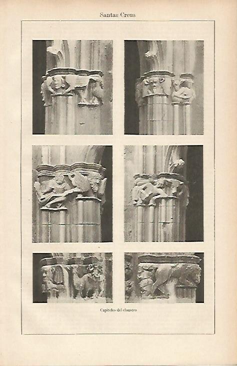 LAMINA ESPASA 19440: Capiteles del Claustro de Santes Creus