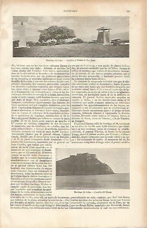 LAMINA ESPASA 19456: Fuerte de San Juan en Santiago de Cuba