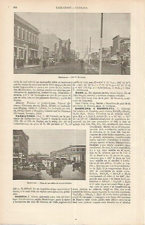 LAMINA ESPASA 19561: La Segunda Avenida de Saskatoon Canada