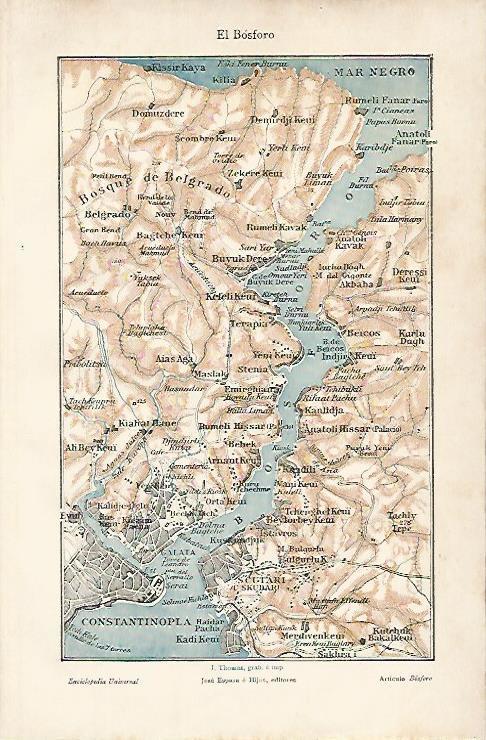 LAMINA ESPASA 11742: Mapa del Bosforo