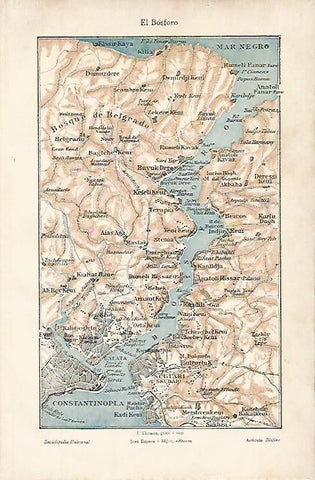 LAMINA ESPASA 11742: Mapa del Bosforo