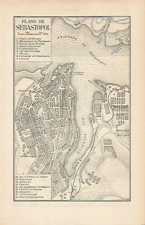 LAMINA ESPASA 19648: Plano de Sebastopol