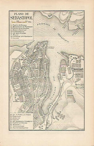 LAMINA ESPASA 19648: Plano de Sebastopol
