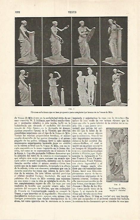 LAMINA ESPASA 17529: Soluciones para completar la Venus de Milo