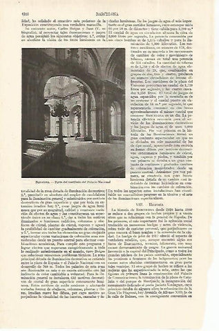 LAMINA ESPASA 19155: Vestibulo del Palacio Nacional de Barcelona
