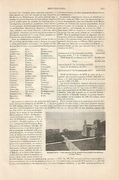 LAMINA ESPASA 17958: Universidad de San Vicente en Pennsylvania