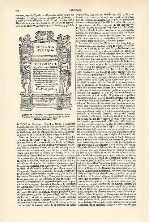 LAMINA ESPASA 18171: Portada de Historia de las guerras entre cristianos e infieles desde 1546 a 1565