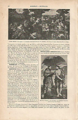LAMINA ESPASA 11781: Moises salvado de las aguas por Bonifazio