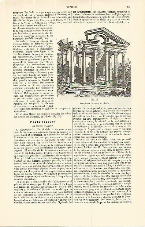 LAMINA ESPASA 13794: Templo de Ternasso en Pisidia