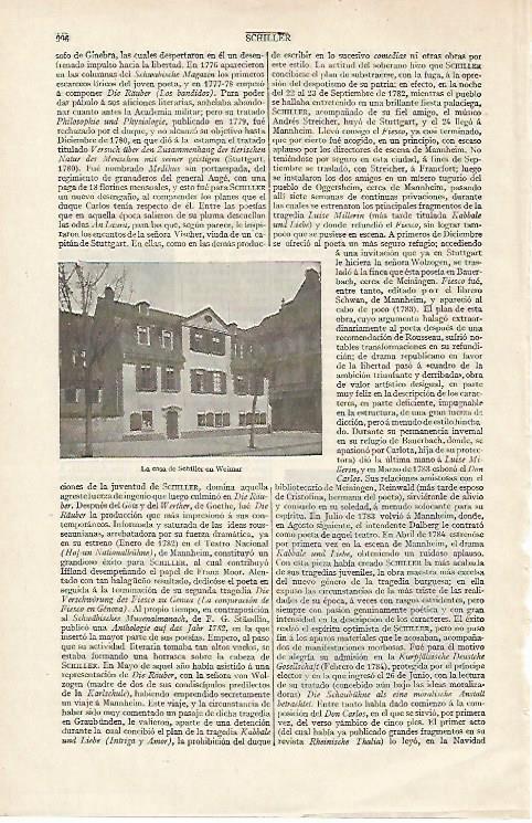 LAMINA ESPASA 12447: La casa de Schiller en Weimar