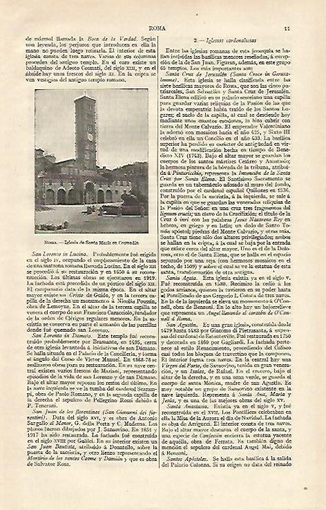 LAMINA ESPASA 16859: Roma Iglesia de Santa Maria en Cosmedin