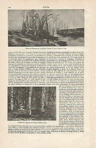 LAMINA ESPASA 16258: Orillas del Manzanares por Juan Espina y Capo