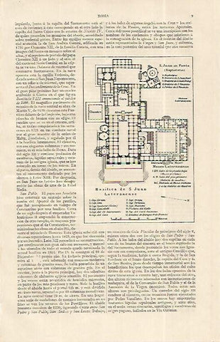 LAMINA ESPASA 19165: Plano de San Juan in Fonte de Roma