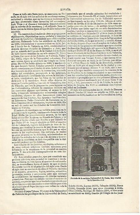LAMINA ESPASA 19982: Antigua Universidad de Osma