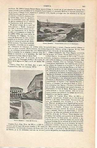 LAMINA ESPASA 14330: Puente Bolivar en Cuenca Ecuador