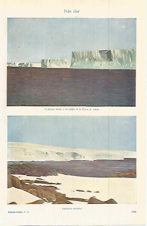 LAMINA ESPASA 15172: Glaciar Meerz del polo sur