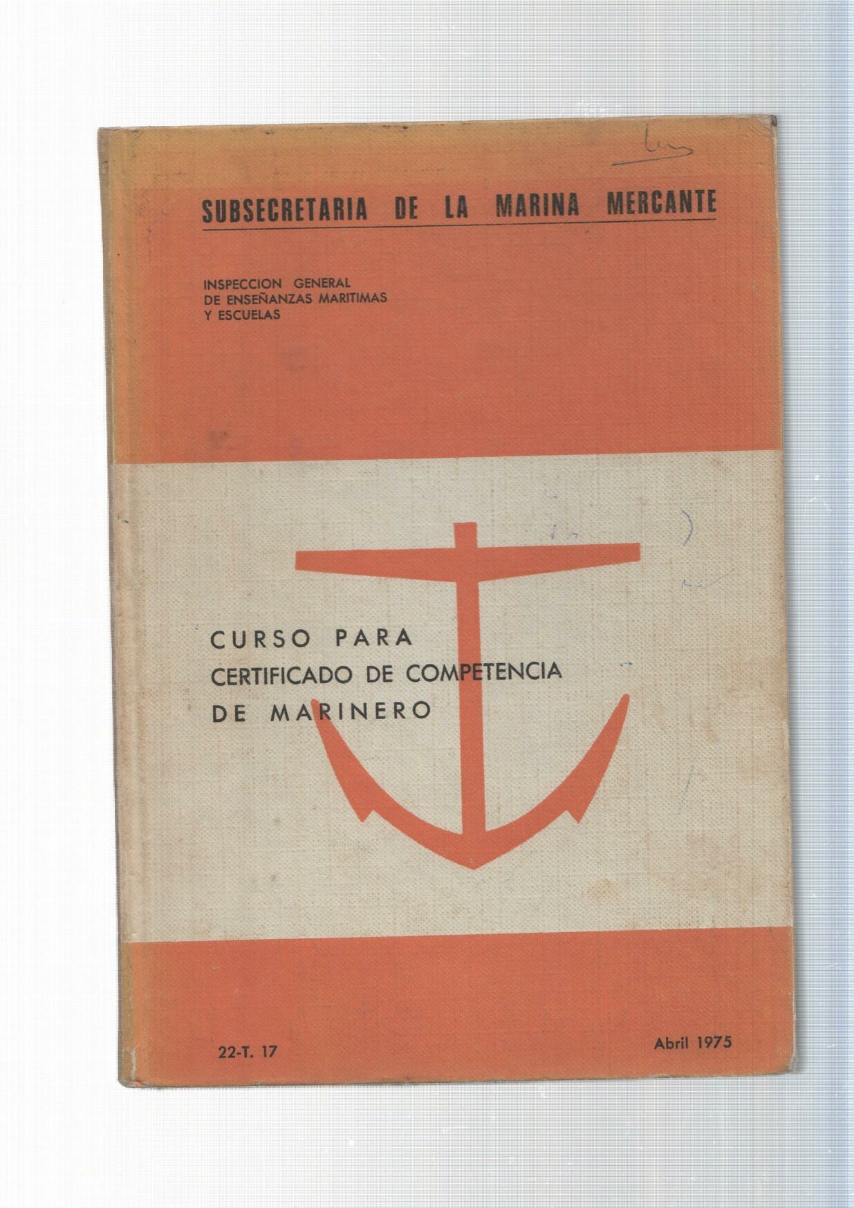 Curso para certificado de competencia de Marinero
