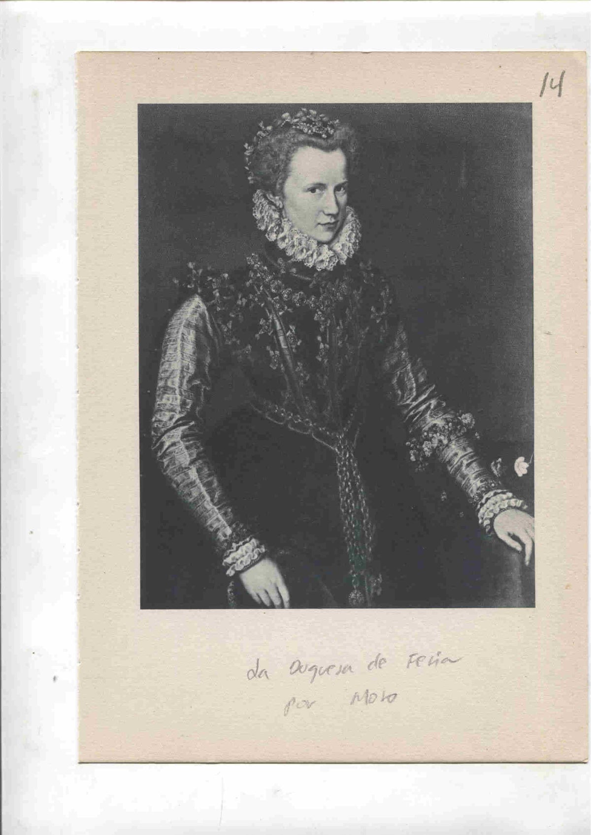 Lamina 14: La duquesa de feria (Moro) y La infanta Isabel Clara Eugenia (Sanchez Coello)