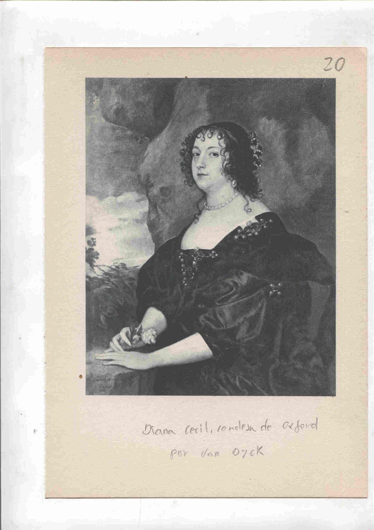 Lamina 20: Diana Cecil, condesa de Oxford (Van Dyck) y Carlos I de Inglaterra (Van Dyck)
