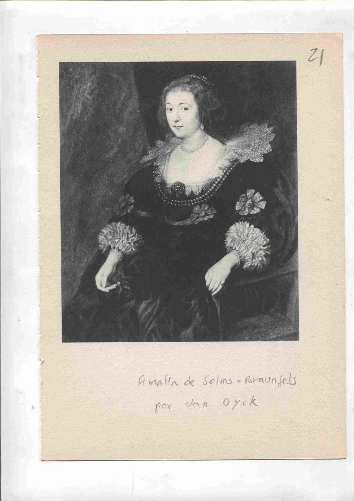 Lamina 21: Amalia de Solms-Braunfels (Van Dyck) y Federico Enrique de Nassau, principe de Orange (Van Dyck)