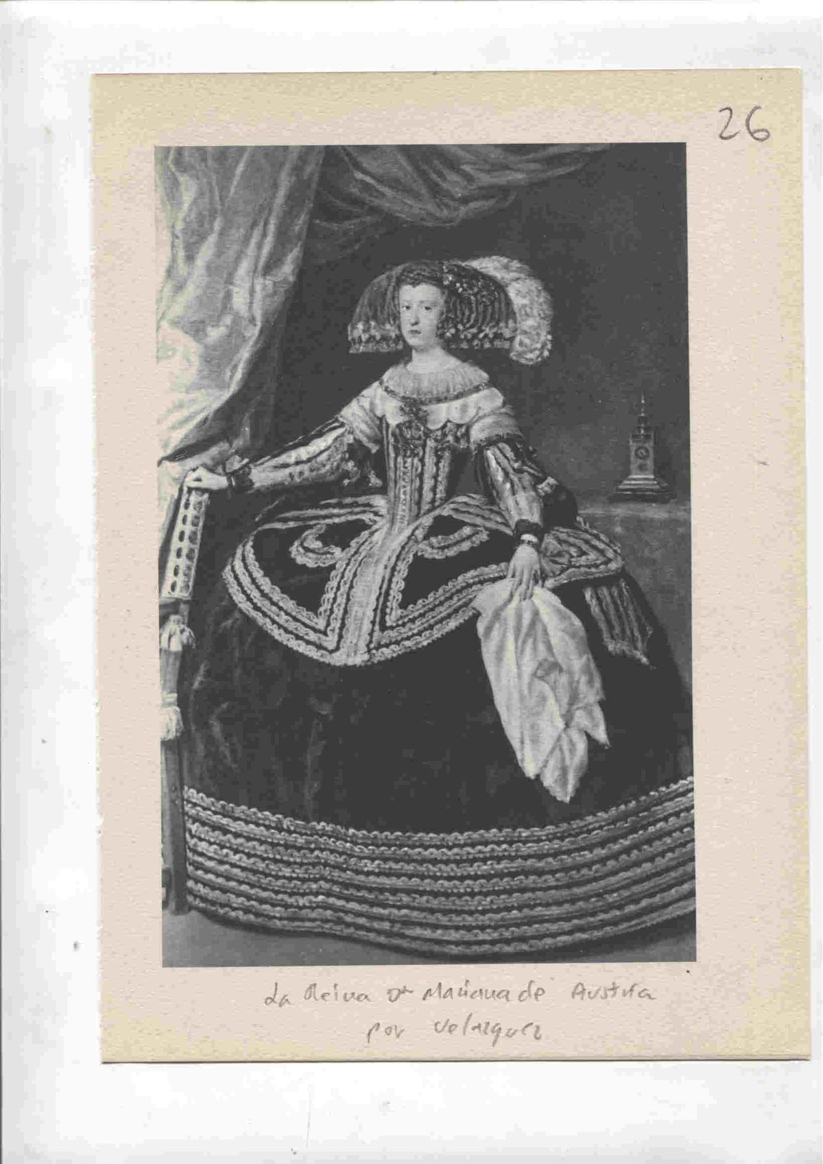 Lamina 26: la reina D.Mariana de Austria (Velazquez) y La infanta D.Margarita de Austria (Velazquez)