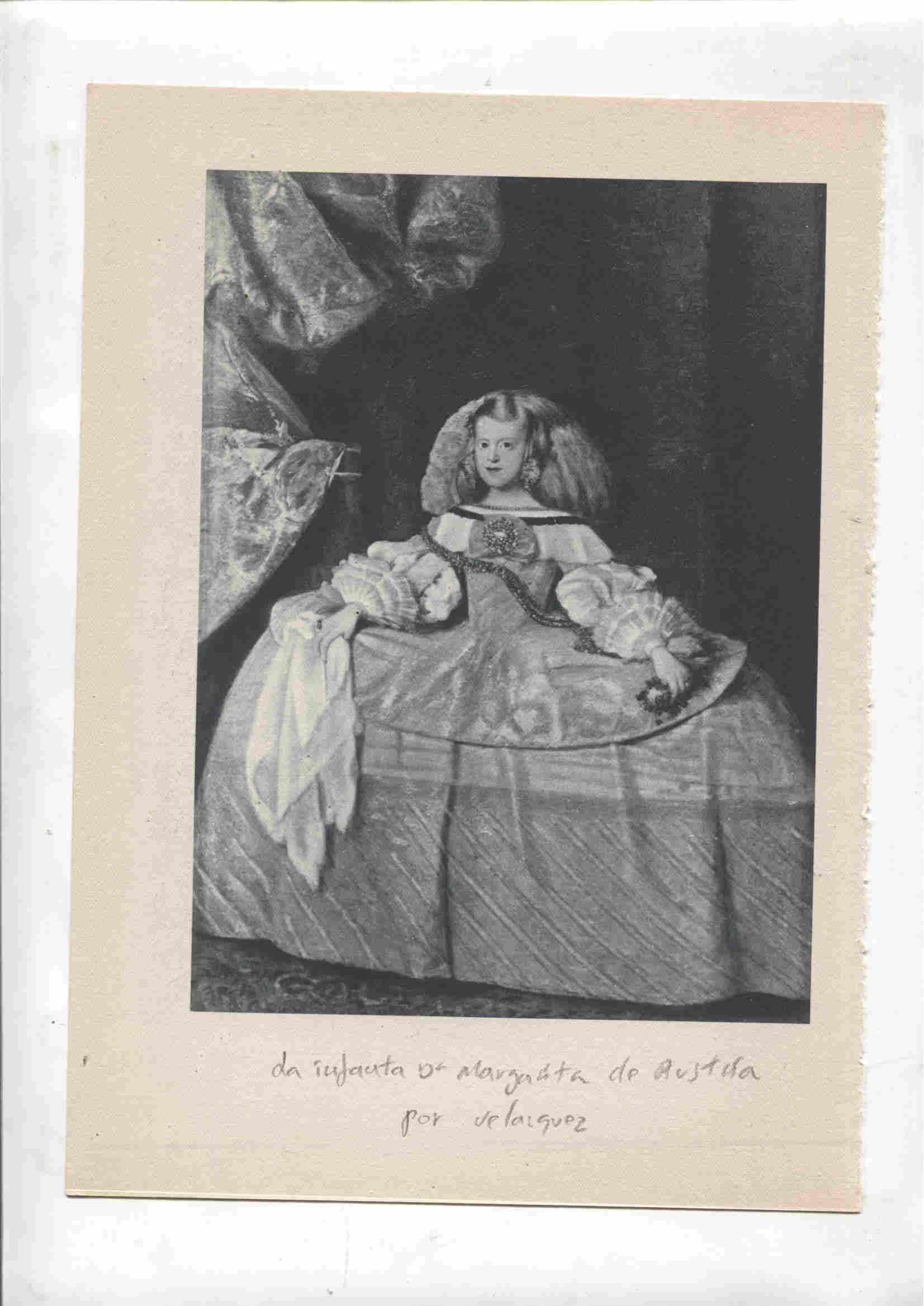 Lamina 26: la reina D.Mariana de Austria (Velazquez) y La infanta D.Margarita de Austria (Velazquez)