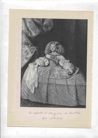 Lamina 26: la reina D.Mariana de Austria (Velazquez) y La infanta D.Margarita de Austria (Velazquez)
