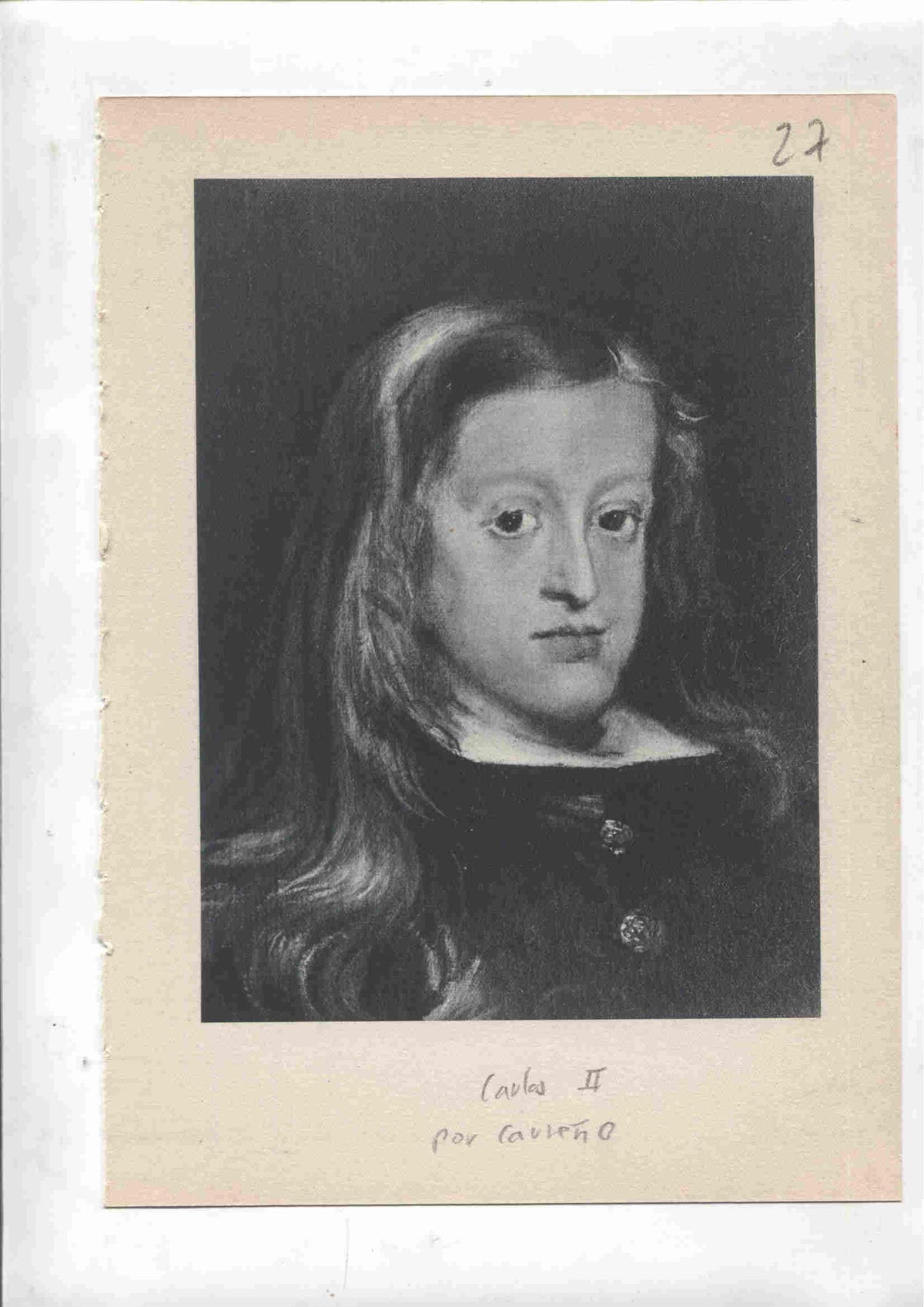 Lamina 27: Carlos II (carreño) y Gregorio de Silva Mendoza, duque de Pastrana (Carreño)