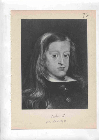 Lamina 27: Carlos II (carreño) y Gregorio de Silva Mendoza, duque de Pastrana (Carreño)