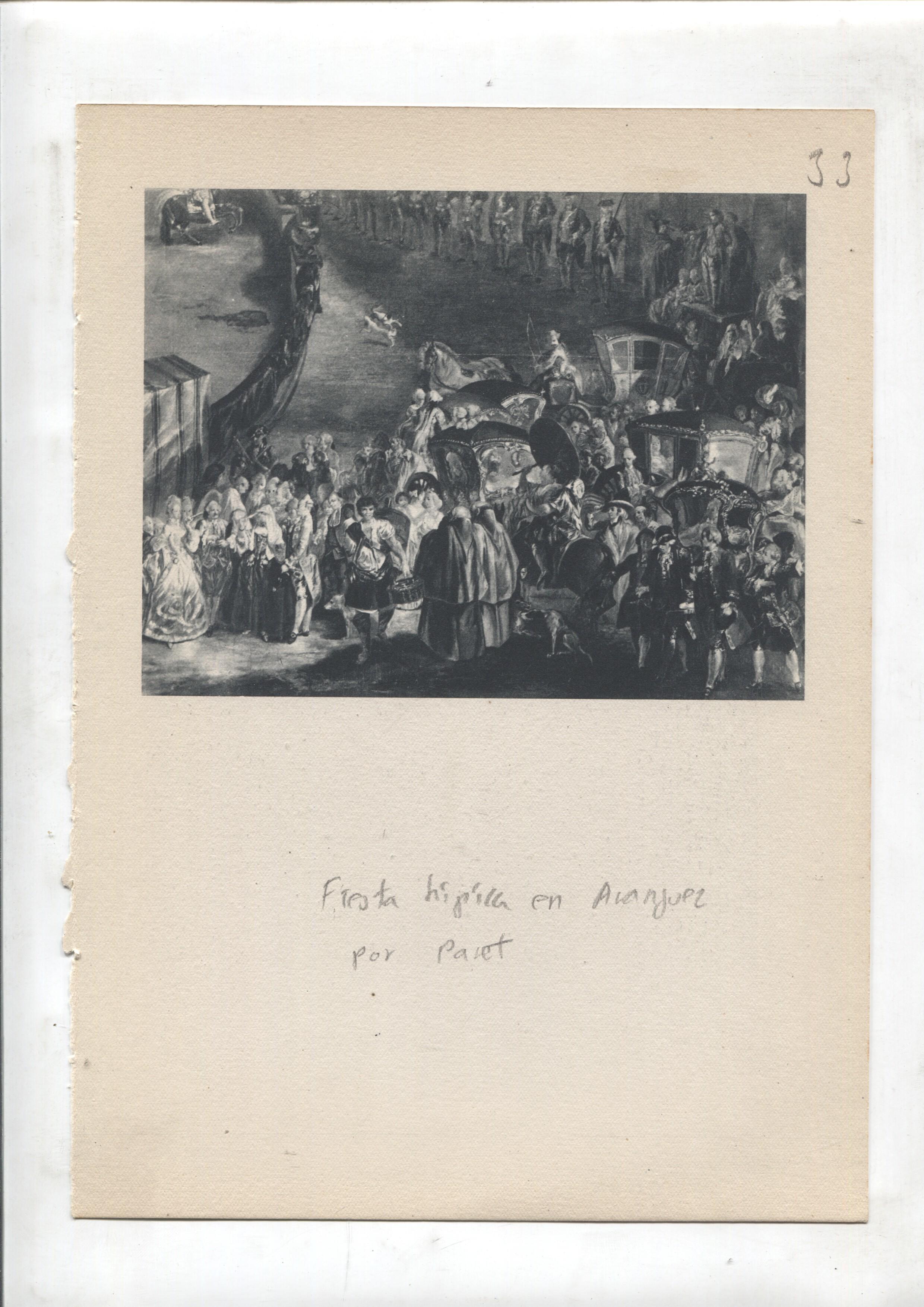 Lamina 33: Fiesta hipica en Aranjuez (Paret) y Carlota Joaquina, infanta de españa y reina de portugal (Maella)