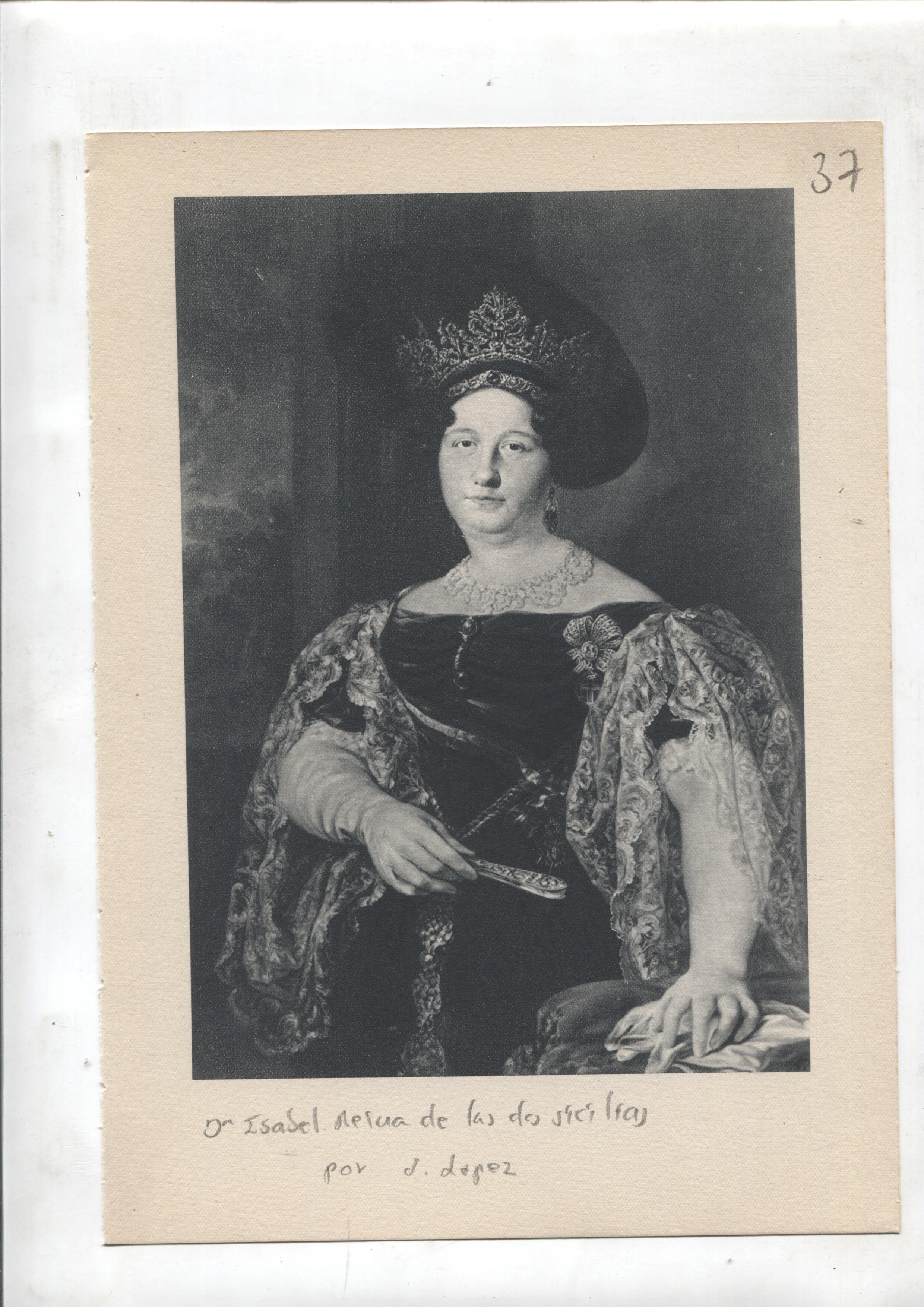 Lamina 37: D. Isabel, reina de las dos sicilias (V.Lopez) y D.Eugenia de Guzman (Odier)