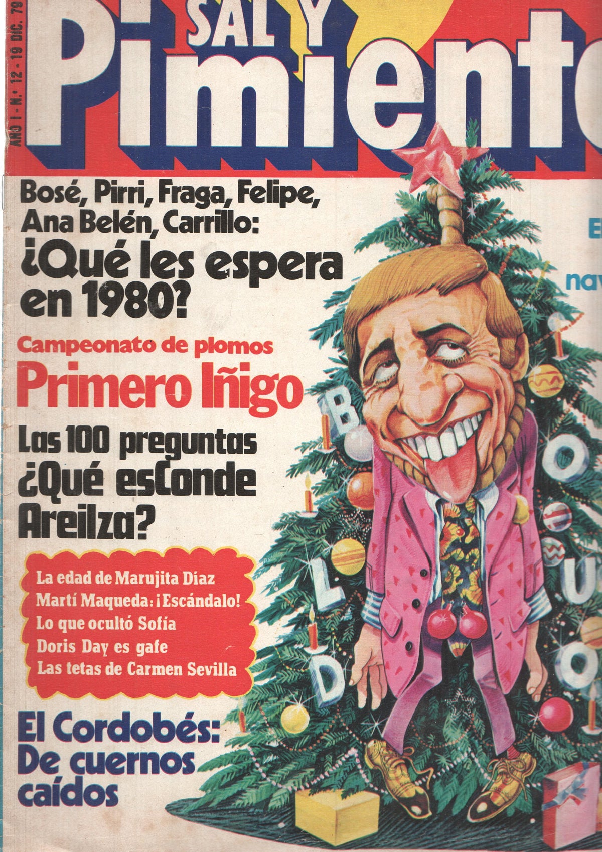Revista Sal y Pimienta: num 012, año 01 - 19 de diciembre 79. El Cordobes: De cuernos caidos
