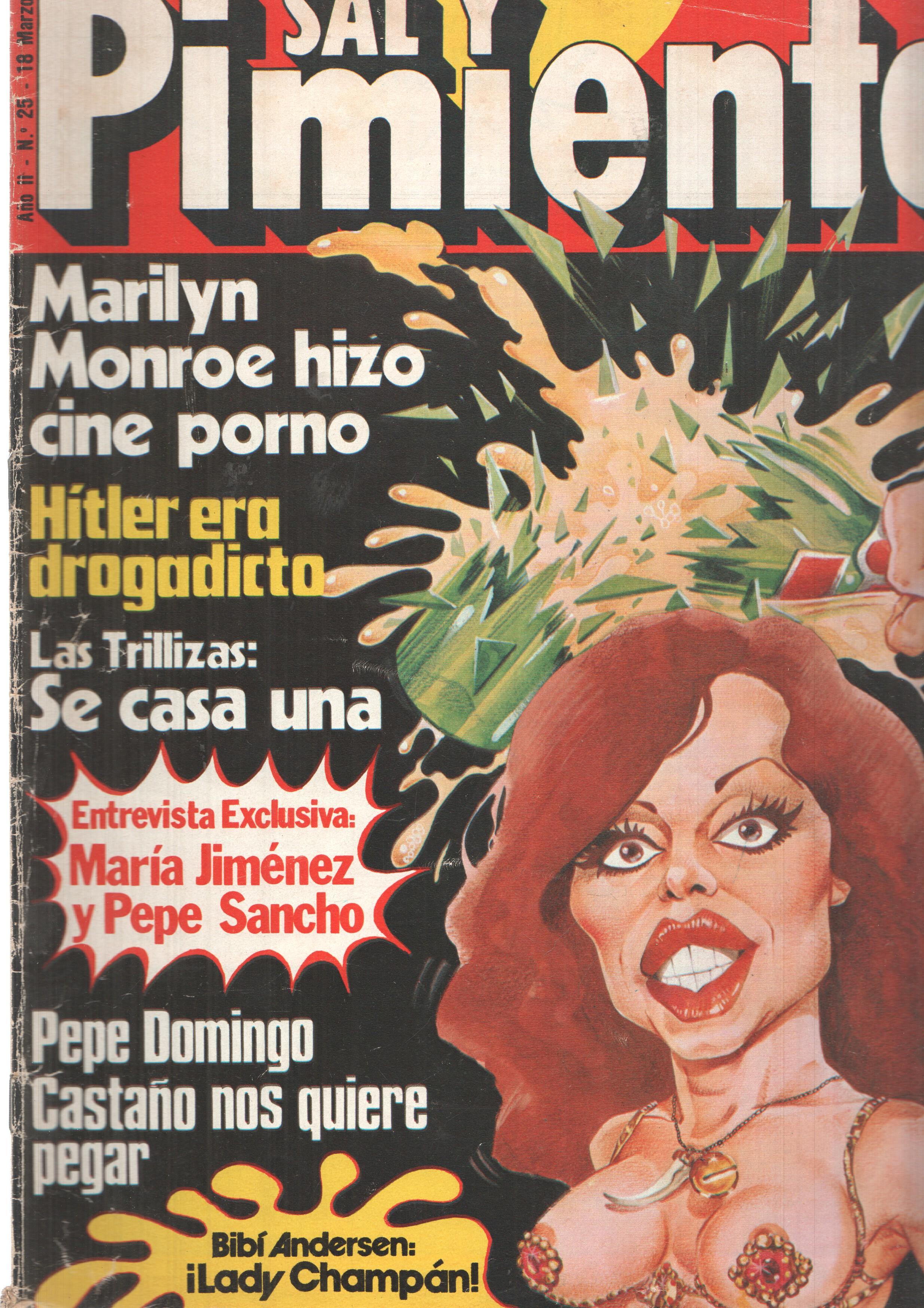 Revista Sal y Pimienta: num 025, año II - 18 de marzo 80. Marilyn Monroe hizo cine porno