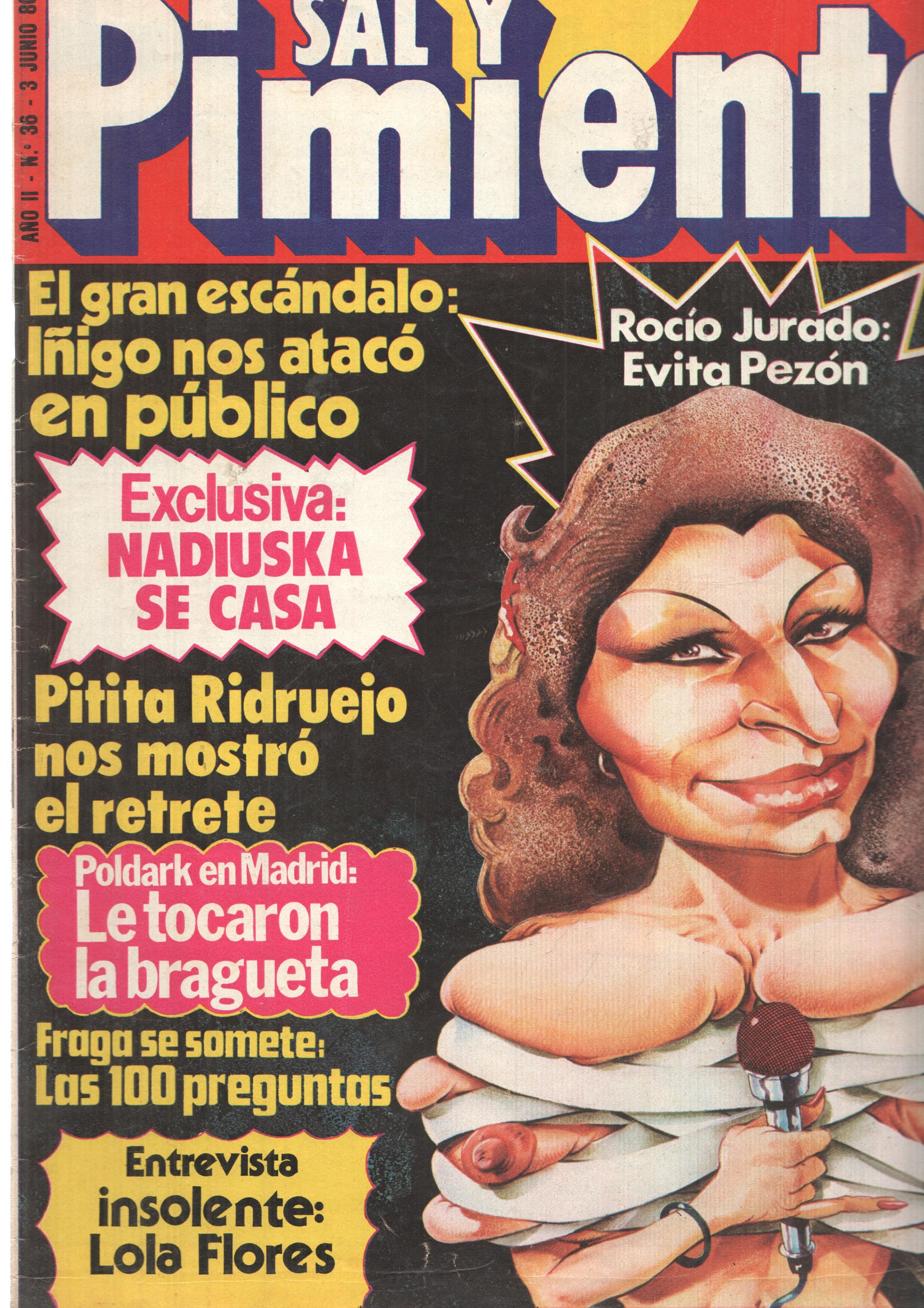 Revista Sal y Pimienta: num 036, año II - 3 de junio 80. Exclusiva: Nadiuska se casa