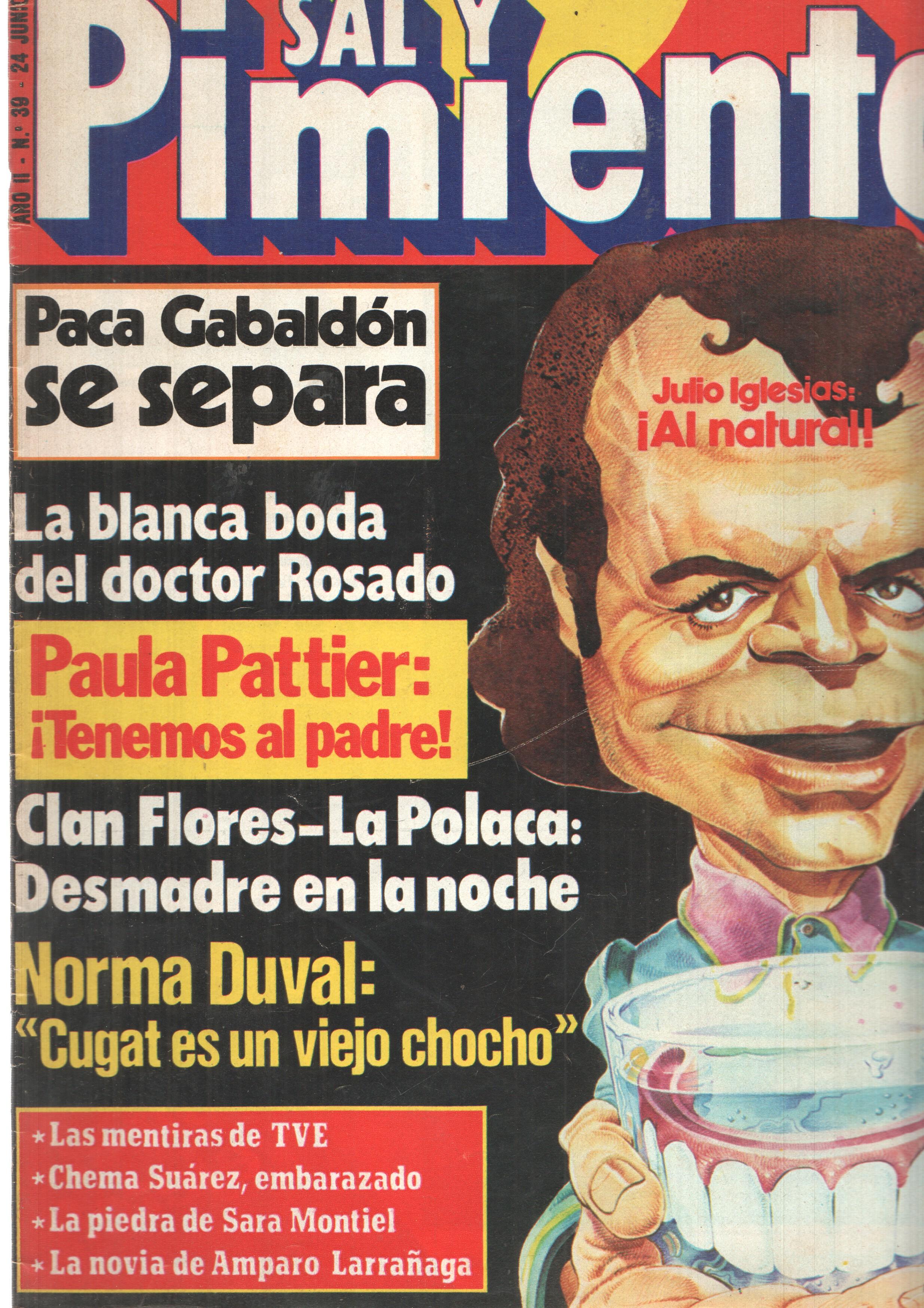 Revista Sal y Pimienta: num 039, año II - 24 de junio 80. Norma Duval: Cugat es un viejo chocho