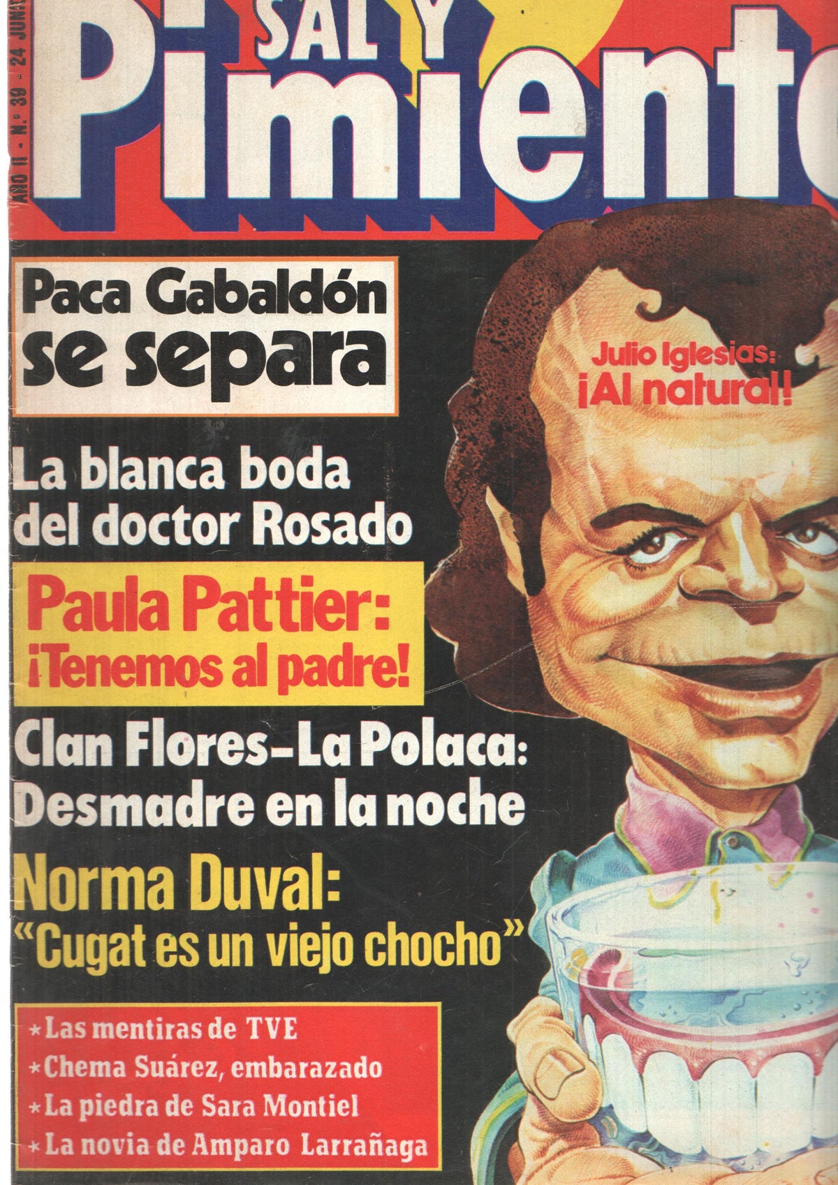 Revista Sal y Pimienta: num 039, año II - 24 de junio 80. Norma Duval: Cugat es un viejo chocho