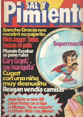 Revista Sal y Pimienta: num 063, año II - 10 de siciembre 80. Carmen Cervera estreno maternidad