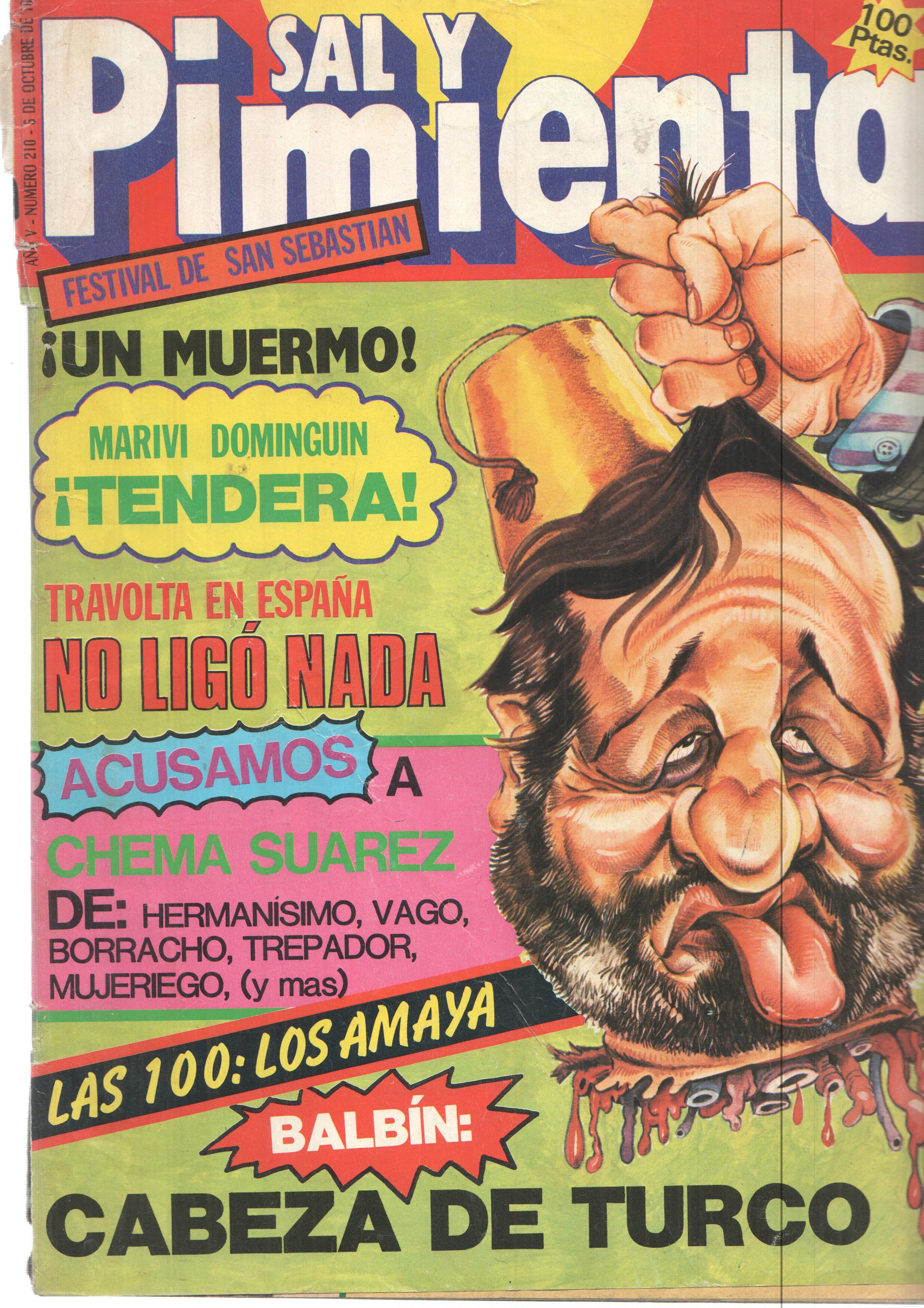 Revista Sal y Pimienta: num 210, año V -5 de octubre de 83. Festival de San Sebastian, un muermo