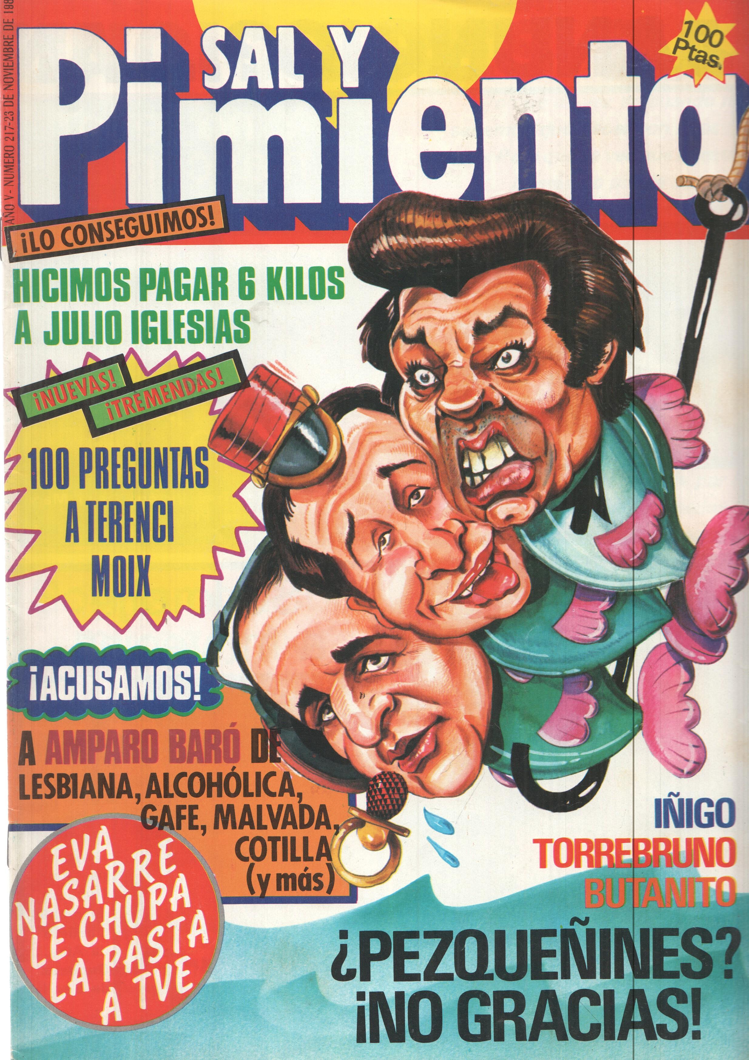 Revista Sal y Pimienta: num 217, año V - 23 de Noviembre de 1983. 100 preguntas a Terenci Moix