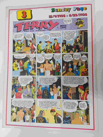 Comic serie Terry and the Pirates: vol. 33, 1977 by Milton Caniff. 3, Sunday Page 12/9/1934 al 8/23/1936. Idioma: italiano