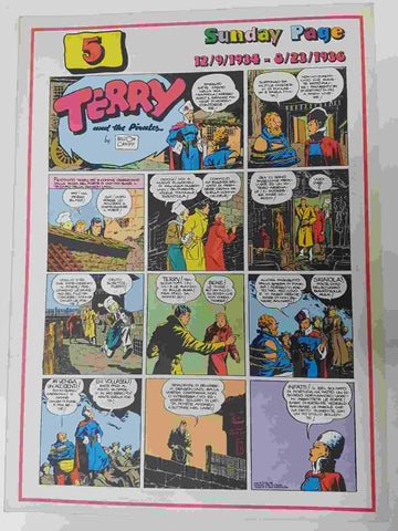 Comic serie Terry and the Pirates: vol. 35, 1977 by Milton Caniff. 5, Sunday Page 12/9/1934 al 8/23/1936. Idioma: italiano