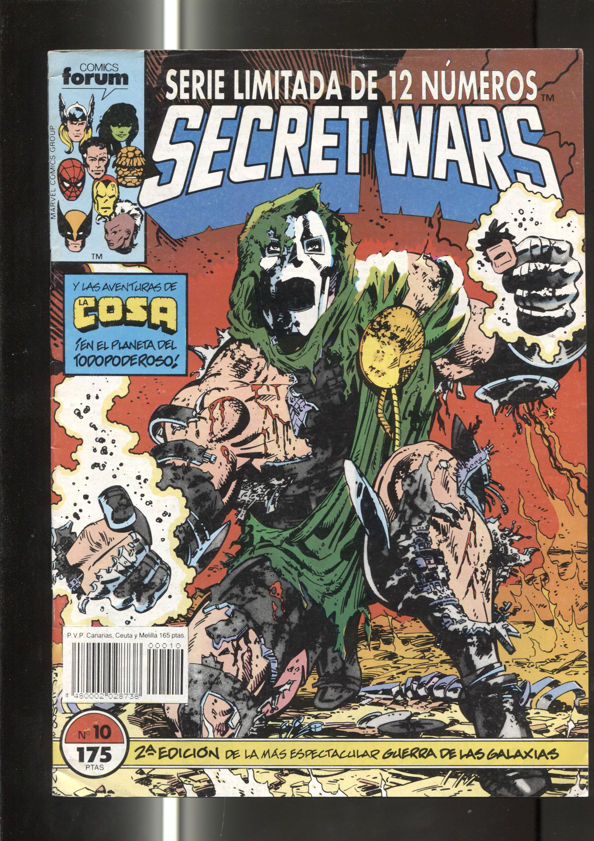 Secret Wars numero 10: serie limitada de 12 numeros (numerado 4 en interior)